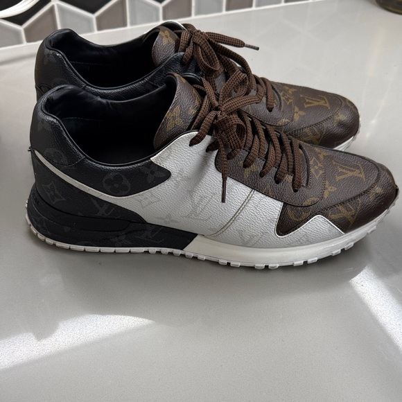 Louis Vuitton Monogram Brown and White Sneakers - Picture 2 of 4